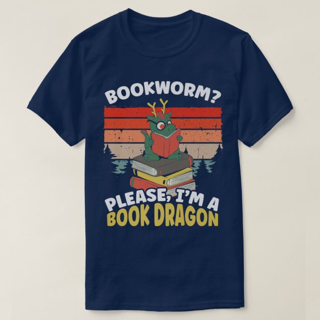 T-shirt Bookworm Please (Design devant)