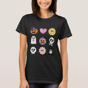 T-shirt Boom Ghost Citrouille Disco Crâne Halloween Vibes