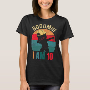 T-shirt Boom I Am 10 Years Dabbing Boys Kids 10th Birt