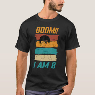 T-shirt Boom I Am 8 Dabbing Boys 8e anniversaire Huit ans