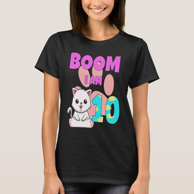 T-shirt Boom Im 10 Chat (Devant)