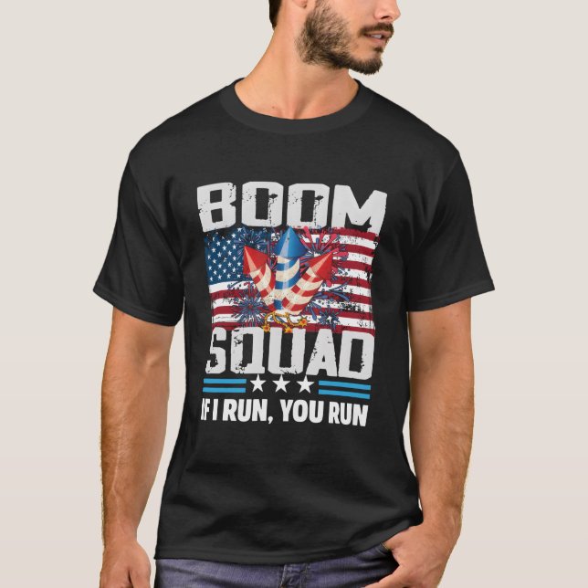 T-shirt Boom Squad 4Th Of July Firework (Devant)