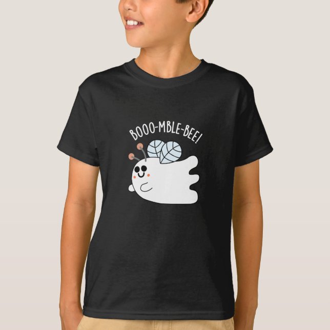 T-shirt Boomble Bee Funny Ghost Bee Pun Dark BG (Devant)