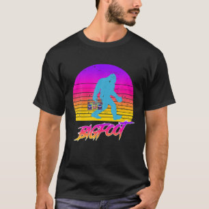 T-shirt Boombox 80S Bigfoot Sunset Retro Vintage
