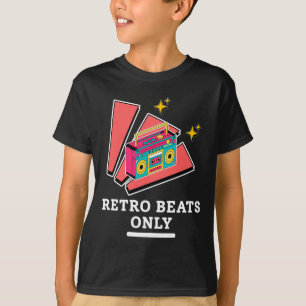 T-shirt Boombox Rétro Années 80 90 Musique Vintage 