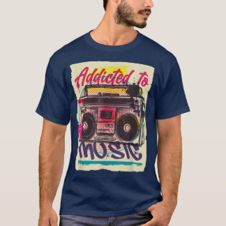 T-shirt Boombox Vintage Music Casual Graphic 195