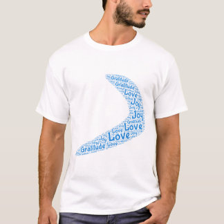 T-shirt Boomerang Amour, Gratitude, Joie