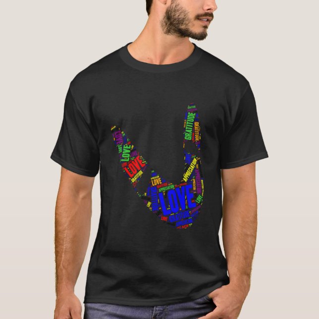 T-shirt Boomerang Basic Love Gratitude Appréciation (Devant)