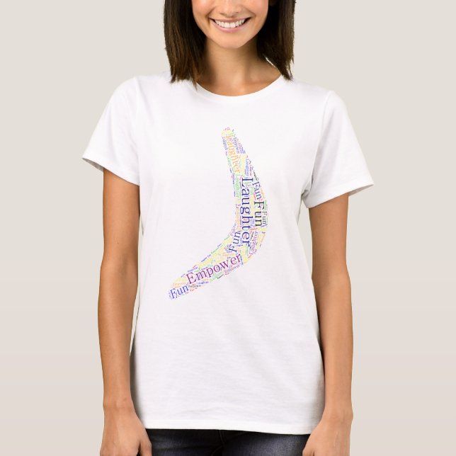T-shirt Boomerang Rires, Amusants, Donner Du Pouvoir (Devant)