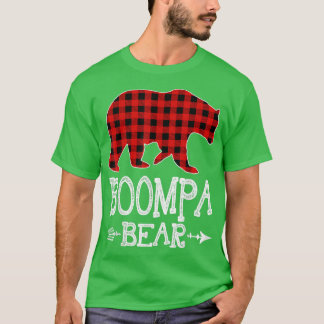 T-shirt Boompa Ours Pyjama de Noël Rouge Plaid Buffalo Fam