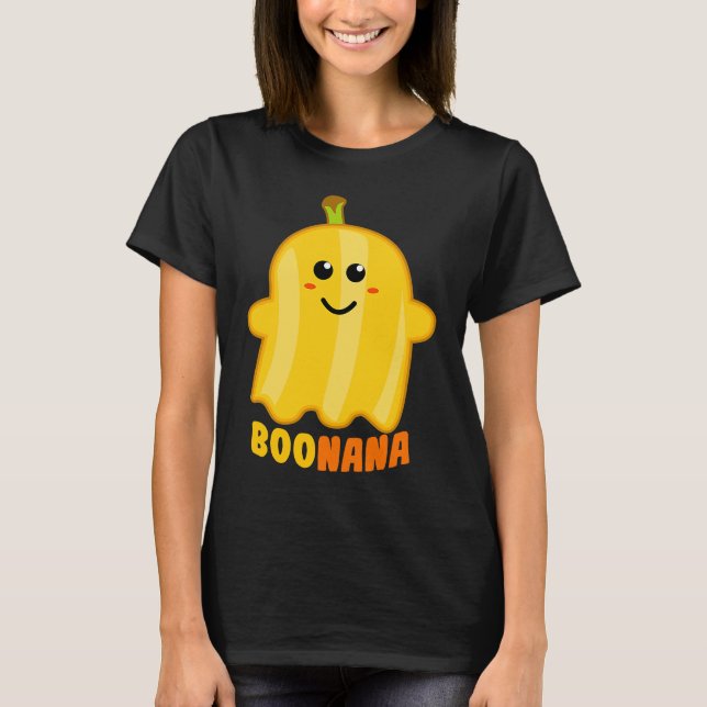 T-shirt Boonana Banana Ghost Funny Scary Cute Halloween Co (Devant)