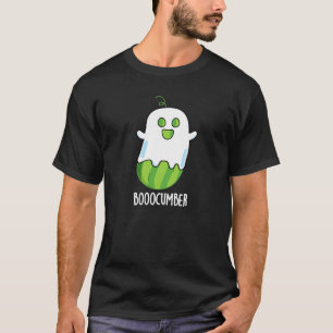T-shirt Booocumber Funny Ghost Cucumber Pun Dark BG