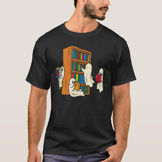 T-shirt Booooks Ghost  Halloween Teacher Book Library Read (Devant)