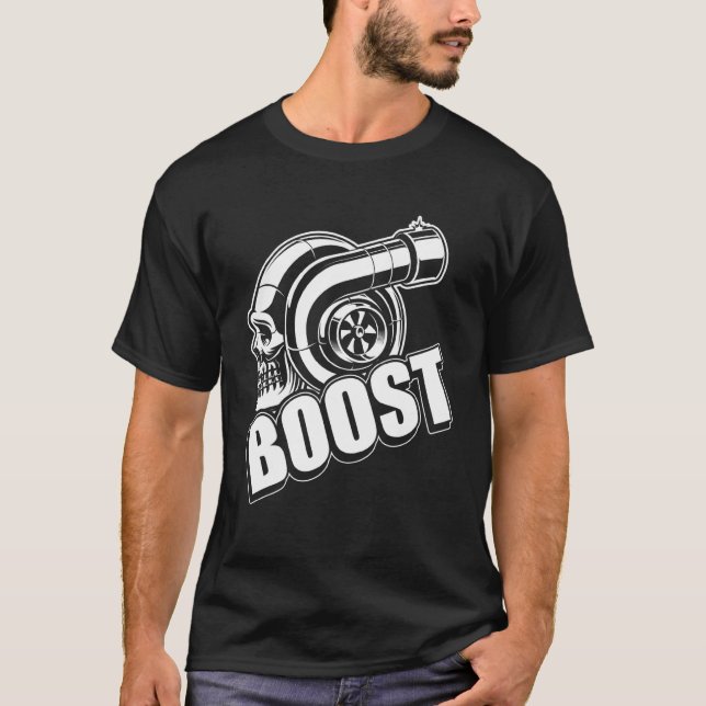 T-shirt Boost For Car Tuning Tee Real Mechanic 1 (Devant)