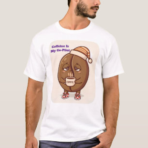 T-shirt Boost Matinal Pilote de Caféine Haricot Endormi