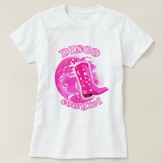 T-shirt Boot à bille à bille rose Fille mignonne (Design devant)