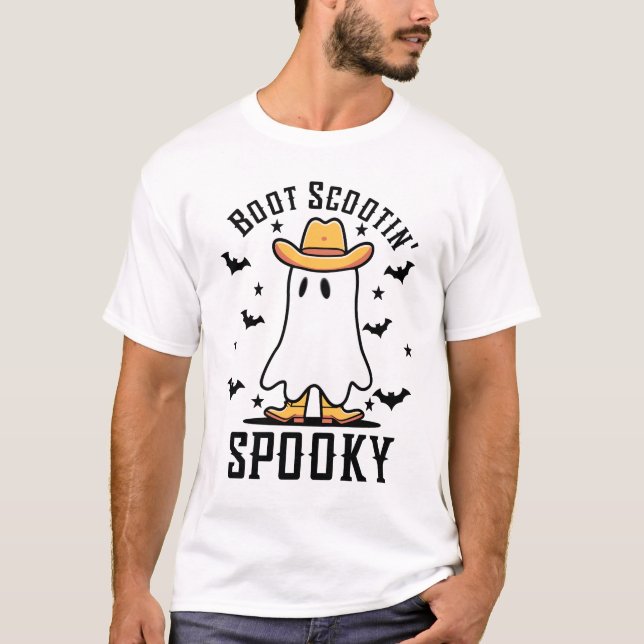 T-shirt Boot Scootin Spooky  (Devant)