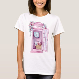 T-shirt Booth de téléphone rose floral   Sweet 16