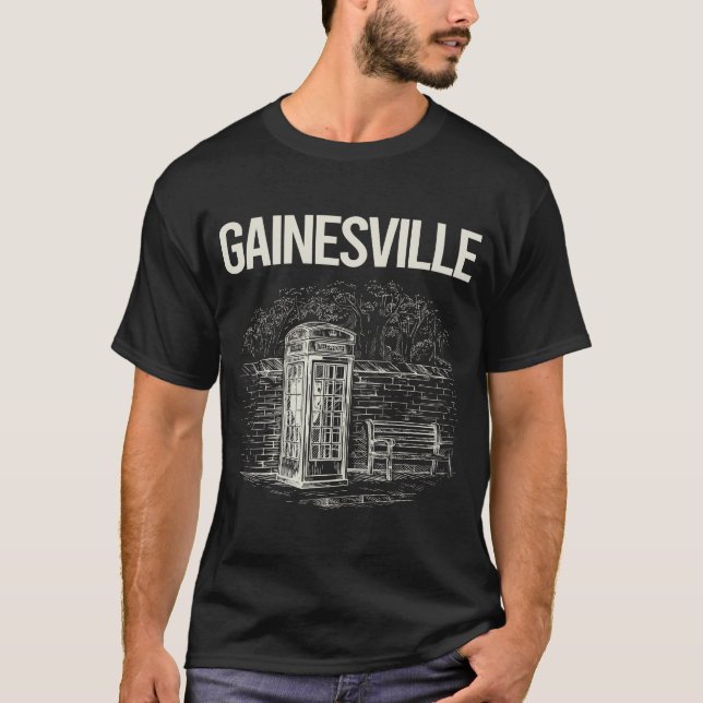 T-shirt Booth téléphonique vintage Gainesville (Devant)