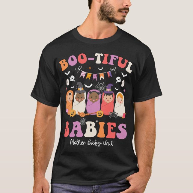 T-shirt Bootiful Babies Mother Baby Unit Nurse Halloween  (Devant)