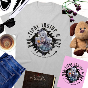 T-shirt "Bootiful Inside and Out" Halloween Ghost Girl