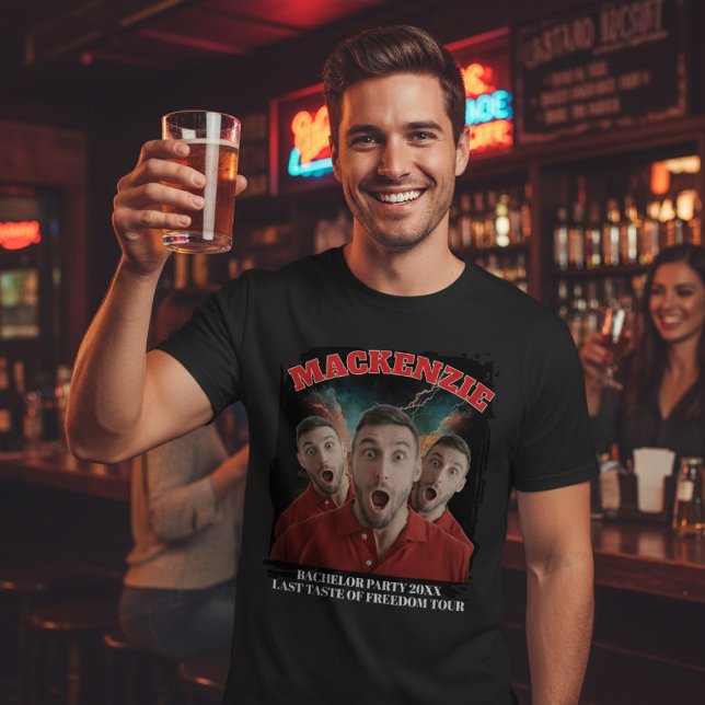 T-shirt Bootleg Concert 3 Photo and Text Personalized Fun (Bootleg Concert 3 Photo and Text Personalized Fun T-Shirt by Ricaso - Read instructions)