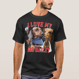 T-shirt Bootleg I Log My Dog Custom Name & Photo Men