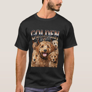 T-shirt Bootleg Style Rap Tee Goldendoodle Chien Design Lo
