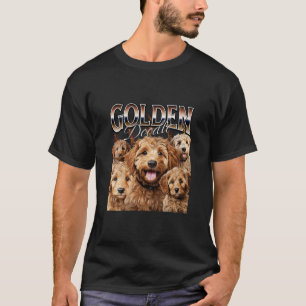 T-shirt Bootleg Style Rap Tee Goldendoodle Chien Design Lo