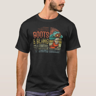 T-shirt Boots And Bling It's A Cowgirl Thing Rodeo Casquet