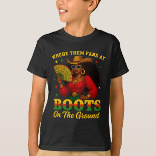 T-shirt Boots On The Ground Juneteenth Cowgirl Où sont ces