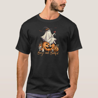 T-shirt Booze et fantôme Bootiful Coquette Hallowe