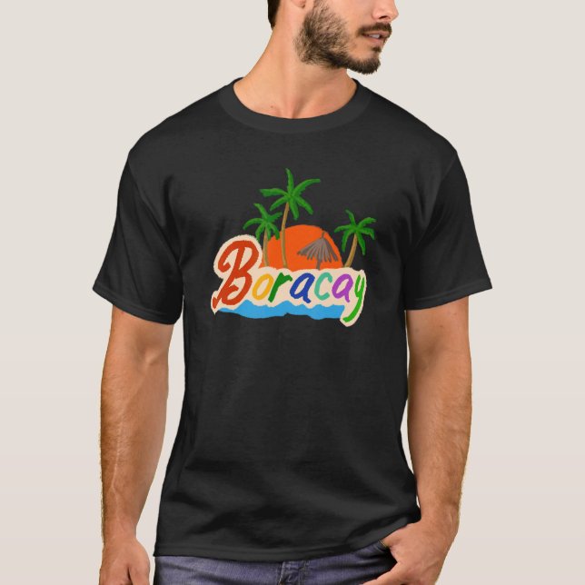 T-shirt Boracay Philippines souvenir pour hommes femmes 3 (Devant)