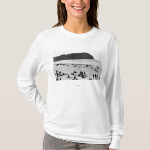 T-shirt Bord de la mer, plage de l'Orégon et tête de