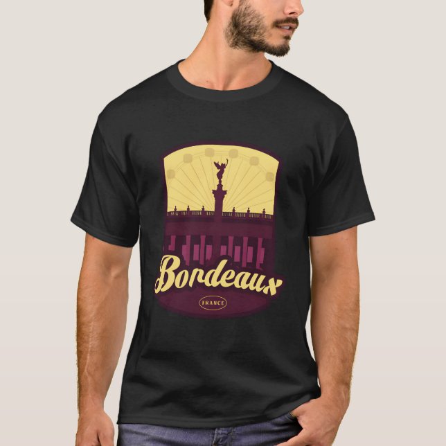 T-shirt Bordeaux France (Devant)