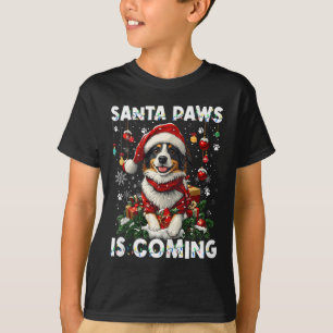 T-shirt Bordure Collie Arbre de Noël Décorations Amoureux 