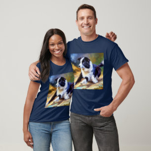T-shirt Bordure Collie Chien