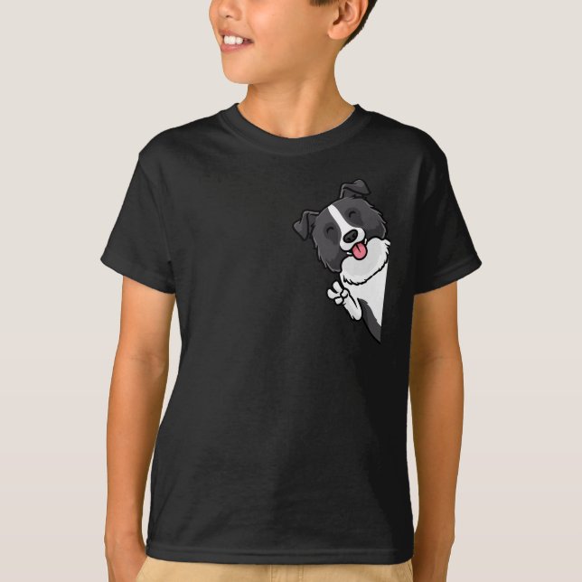 T-shirt Bordure Collie Chien (Devant)