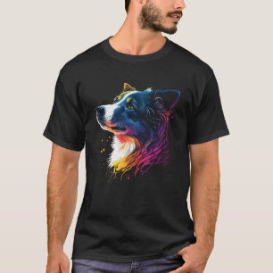 T-shirt Bordure Collie coloré Pop Splash Tee 1