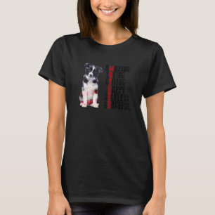 T-shirt Bordure Collie Extraordinaire Aimer Fort Happy Sel