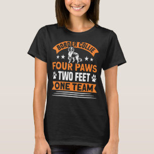 T-shirt Bordure Collie Four Paws Deux Pieds Un Chien D'Équ