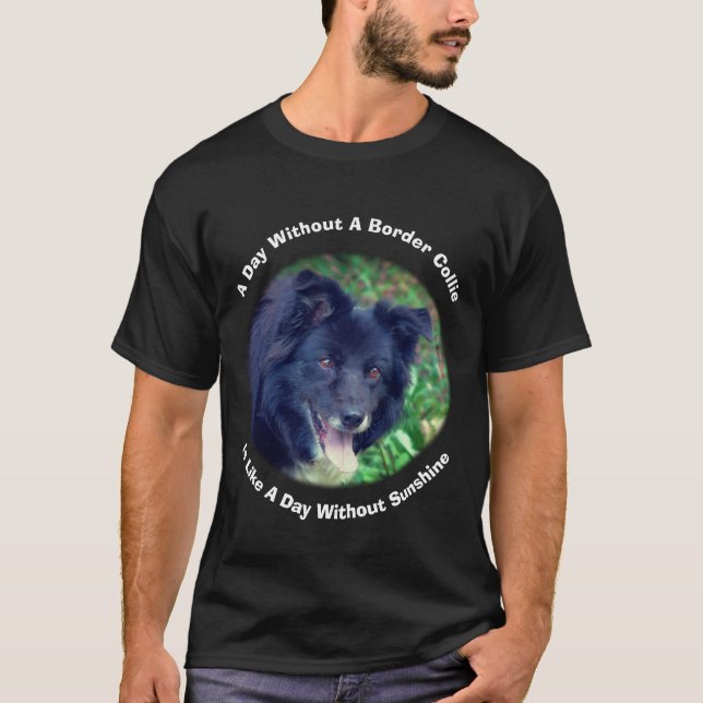 T-shirt Bordure Collie Jour sans (Devant)
