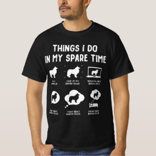T-shirt Bordure Collie Les choses font le temps libre Drôl