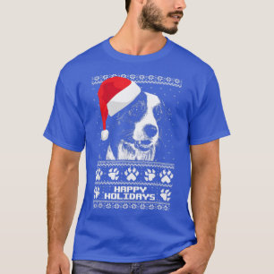 T-shirt Bordure Collie mignonne Joyeuses Fêtes Noël