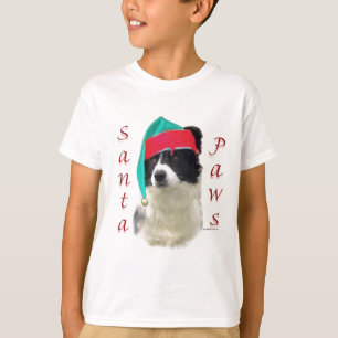 T-shirt Bordure Collie Père Noël Paws