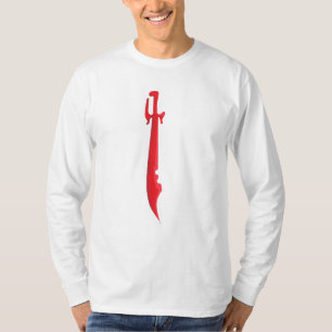 T-shirt Bordure Écarlate – Conception d'Épée Intense