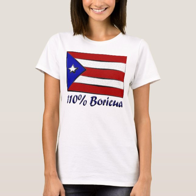 T-shirt Boricua 110% (Devant)