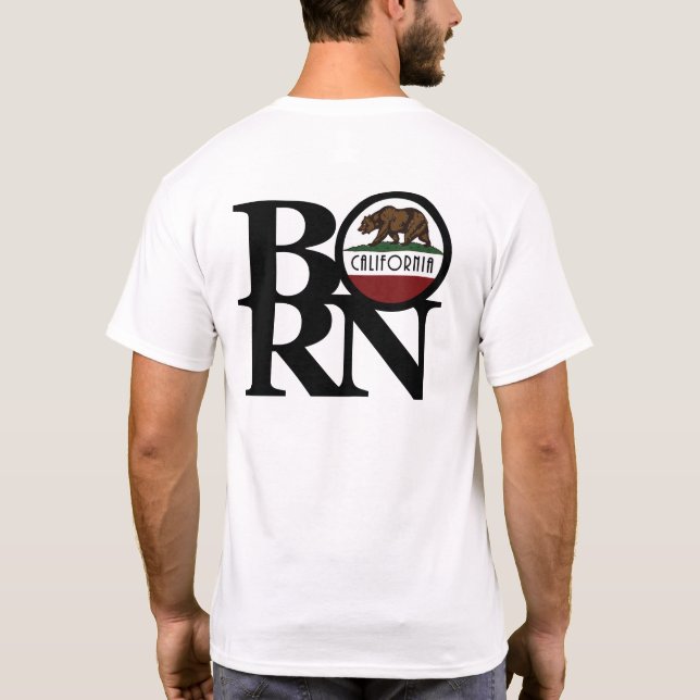 T-shirt BORN California (impression arrière) (Dos)