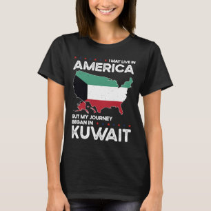 T-shirt Born Kuwaiti Kuwait American USA Citizenship