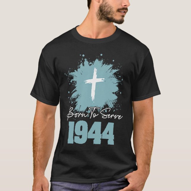 T-shirt Born To Serve 1944 (Devant)